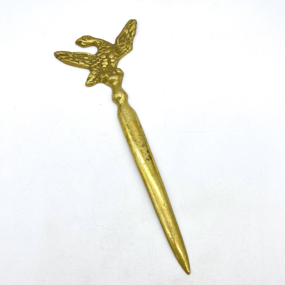 Vintage Brass Eagle Letter Opener‎ Desk Accessory Ornately Detailed
